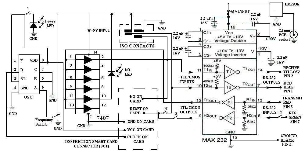 If you cant see the picture, it is a Card reader Interface drawing