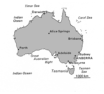 [Country map of Australia]