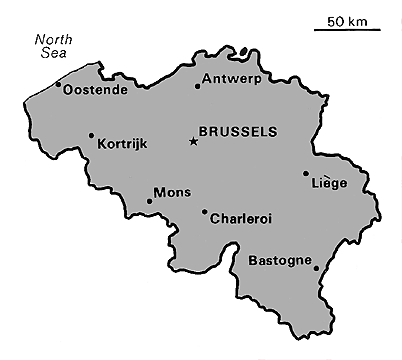 [Country map of Belgium]