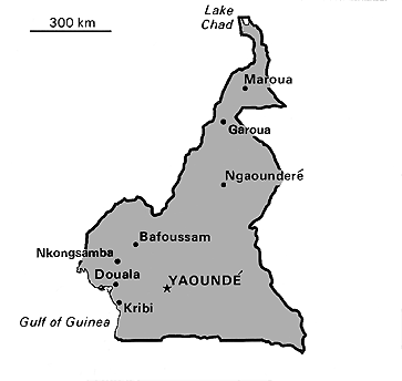 [Country map of Cameroon]