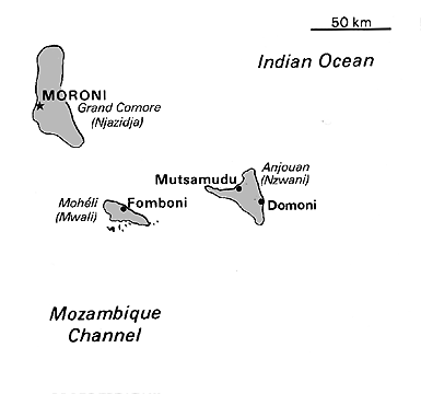 [Country map of Comoros]