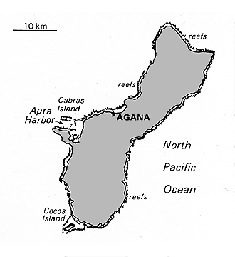 [Country map of Guam]