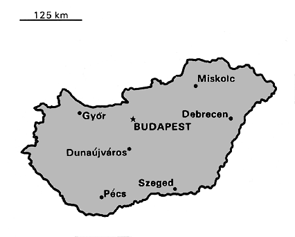 [Country map of Hungary]