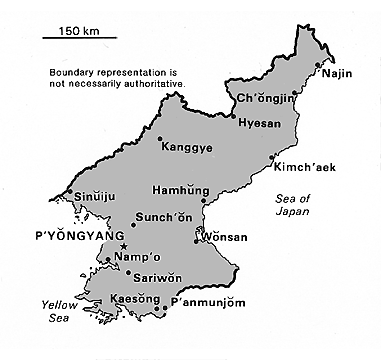 [Country map of Korea, North]