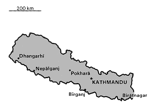 [Country map of Nepal]