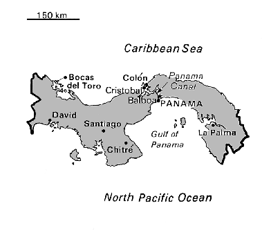 [Country map of Panama]