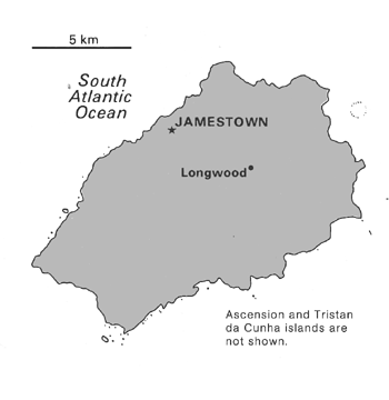 [Country map of Saint Helena]