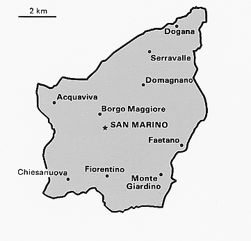 [Country map of San Marino]