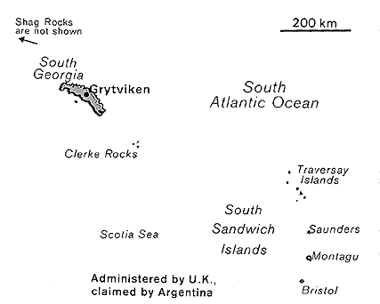 [Country map of South Georgia and the South Sandwich Islands]