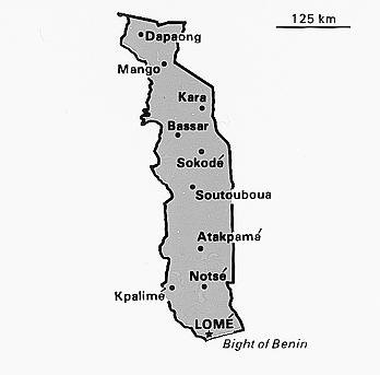 [Country map of Togo]