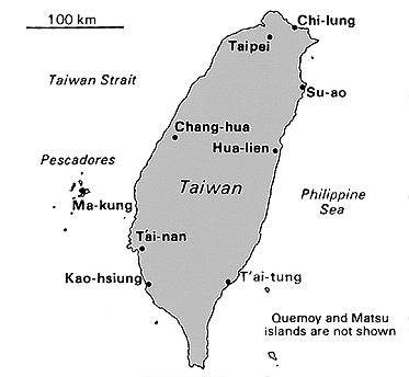 [Country map of Taiwan]