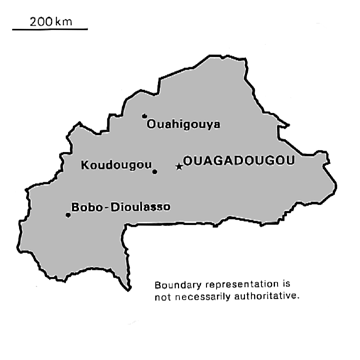 [Country map of Burkina]