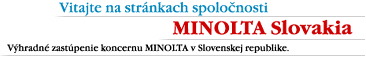 Vitajte na strankach spolocnosti MINOLTA Slovakia