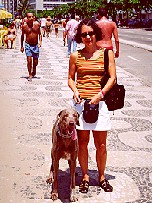 Walking Fred in Ipanema.  Copyright Sheila Thomson.  All rights reserved.