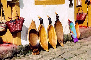 Paraty Wooden Bowls.  Copyright Sheila Thomson.  All rights reserved.