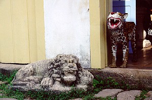 Paraty Store Door Guards.  Copyright Sheila Thomson.  All rights reserved.