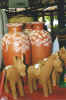 Ornamental Jugs and Donkeys. Copyright 1998 Sheila Thomson. All rights reserved.