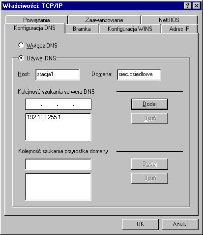 Konfiguracja DNS