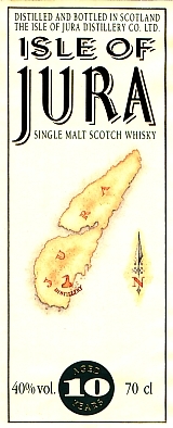 Isle of Jura 10YO - label