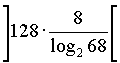 128*8/log2(68)