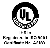 IHS is Registered to ISO 9001.  Certificate No. A3183