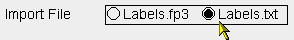 Select "Labels.txt" Import File