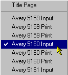 Input Layout Menu