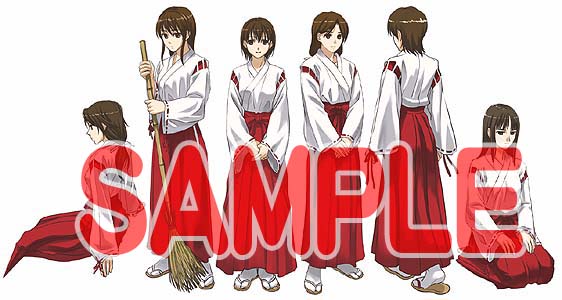 19 神社 - 人物素材 巫女 サンプル