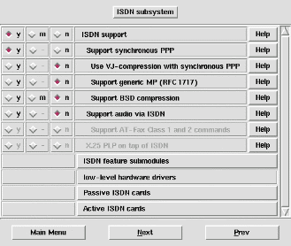 Kernelkonfiguration - ISDN