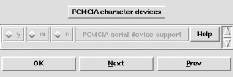 Kernelkonfiguration - PCMCIA