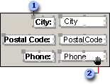 Example of several controls selected at once