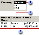 List box value stored in underlying field