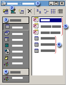 The Database window in an Access database