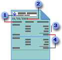 The types of information displayed on a report: text, data, and expressions