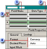 Different ways to customize a table in Design view