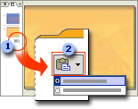 The Paste Options button with its menu displayed