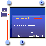 Title master showing styles for text, placeholders, and background color and design