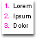 List with different color font for list numbers and text