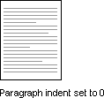 Paragraph indent is set to zero on Web pages.