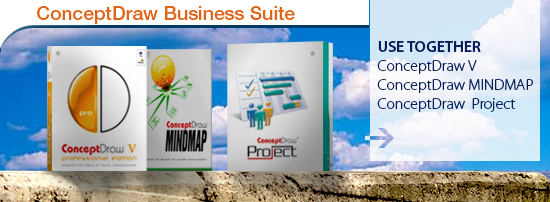 ConceptDraw Business Siute: ConceptDraw V Pro + ConceptDraw MINDMAP Pro + ConceptDraw Project