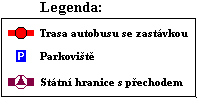 Legenda k trase autobusu