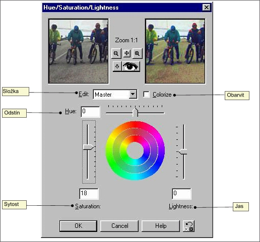 Dialog - Hue-Saturation-Light