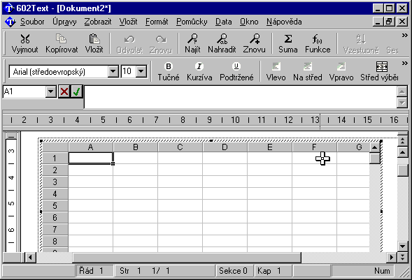 Objekt s tabulkou v dokumentu se spuÜt∞n²m serverem