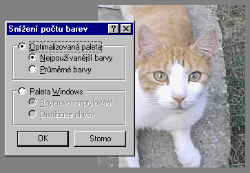 P°φklad snφ₧enφ poΦtu barev z 256 na 16