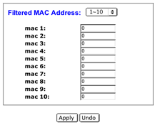 Zugangskontrolle mit MAC-Adresse