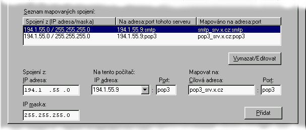 Mapovanß spojenφ