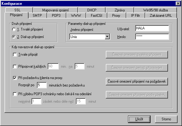 P°ipojenφ na Internet