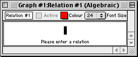 A blank algebraic relation window