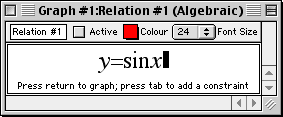 The sine function relation