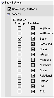 Algebraic Window Easy Buttons Preferences